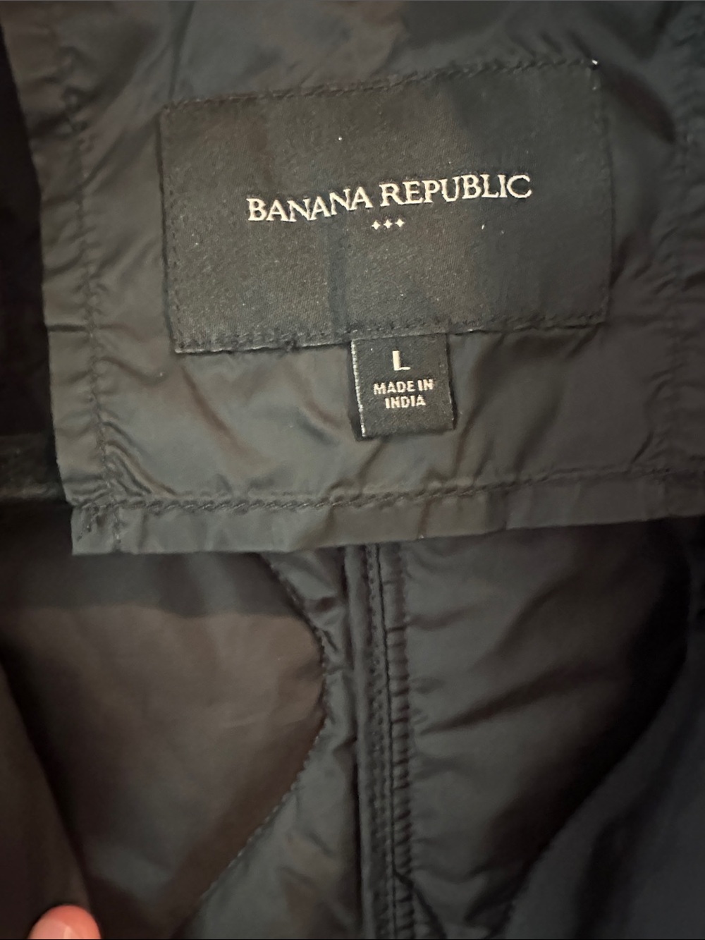 Banana Republic Black Quilted Lightweight Shirt Jacket - Picture 3 of 3